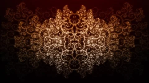 Ornamented background, black background Stock Footage 48861616