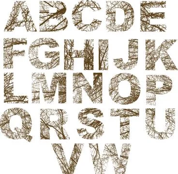 Ornamented letters Stock Illustration