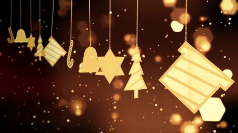 Ornaments Slinged in Orange Tone  Stock Footage 915516
