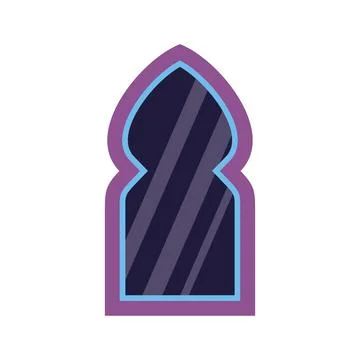 Ornate arabian arch window frame illustration イラスト素材