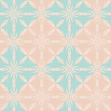 Ornate arabic seamless pattern, beige green mint color, decorative east vecto Illustrazione stock
