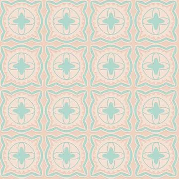 Ornate arabic seamless pattern, beige green mint color, decorative east vecto Illustrazione stock