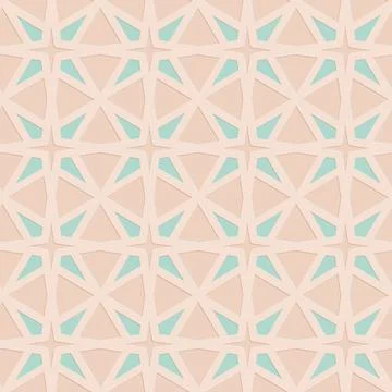 Ornate arabic seamless pattern, beige green mint color, decorative east vecto Stock Illustration