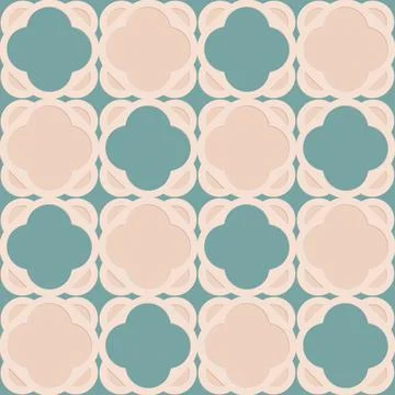 Ornate arabic seamless pattern, beige green mint colo Illustrazione stock