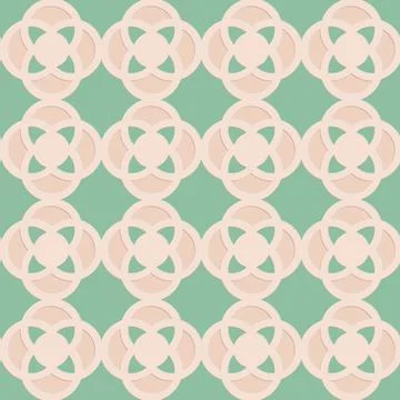 Ornate arabic seamless pattern, beige green mint color, decorative east desig Stock Illustration