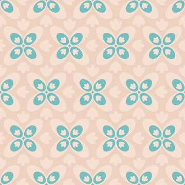 Ornate arabic seamless pattern, beige green mint color, decorative east illus Illustrazione stock