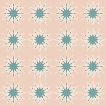 Ornate arabic seamless pattern, beige green mint color, decorative east vecto Stock Illustration