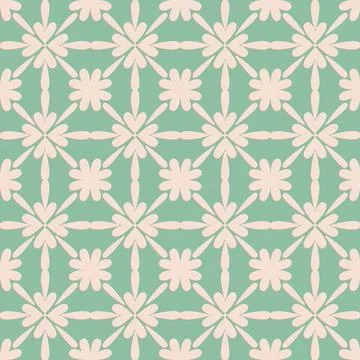 Ornate arabic seamless pattern, beige green mint color, decorative east vecto Stock Illustration