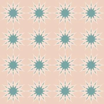 Ornate arabic seamless pattern, beige green mint color, decorative east illus Illustrazione stock