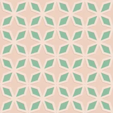 Ornate arabic seamless pattern, beige green mint color, decorative illustra.. Illustrazione stock
