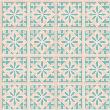 Ornate arabic seamless pattern, beige green mint color, illustration for desi Illustrazione stock