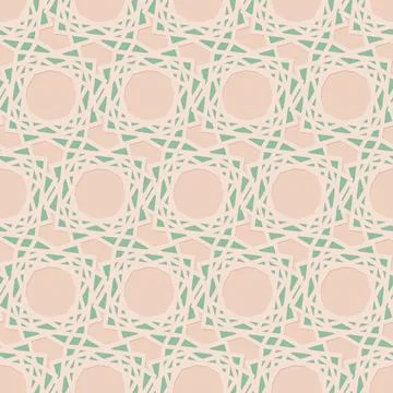 Ornate arabic seamless pattern, beige green mint color, decorative illustra.. Illustrazione stock