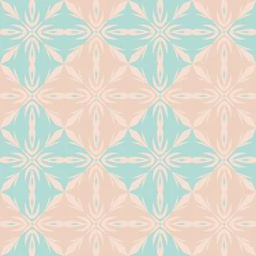 Ornate arabic seamless pattern, beige green mint color, decorative east ill.. Illustrazione stock