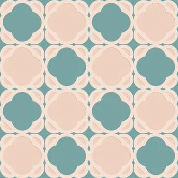 Ornate arabic seamless pattern, beige green mint color, decorative east ill.. Illustrazione stock