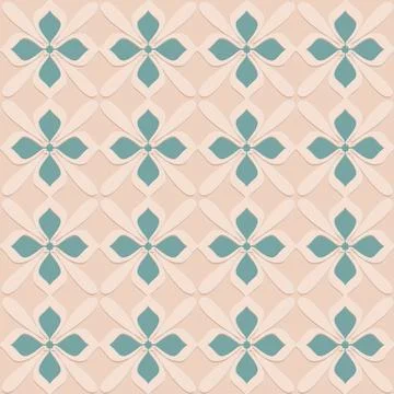 Ornate arabic seamless pattern, beige green mint color, decorative design Illustrazione stock