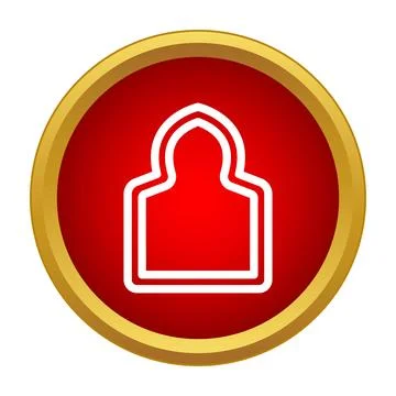 Ornate arch outline icon web symbol Illustrazione stock