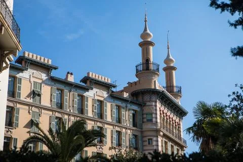 Ornate architecture of Nice Stock Photos