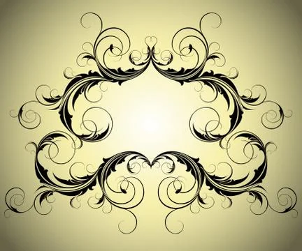 Ornate banner Stock Illustration