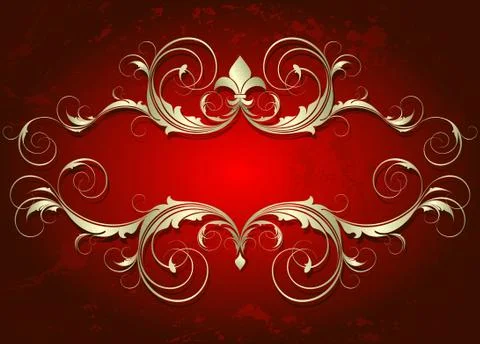 Ornate banner Stock Illustration