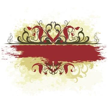 Ornate banner Stock Illustration