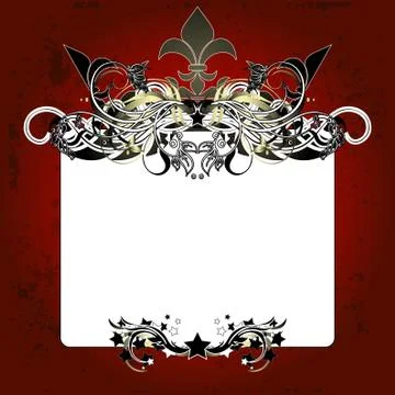 Ornate banner Stock Illustration