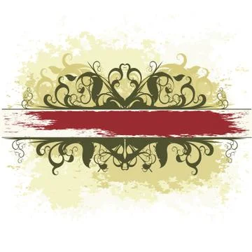 Ornate banner Illustrazione stock