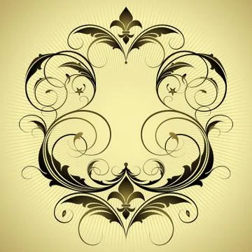 Ornate banner Stock Illustration
