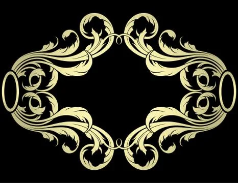 Ornate banner Stock Illustration