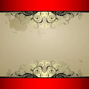 Ornate banner Stock Illustration
