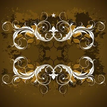 Ornate banner Stock Illustration