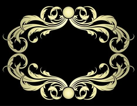 Ornate banner Stock Illustration