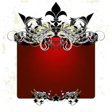 Ornate banner Illustrazione stock
