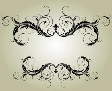 Ornate banner Stock Illustration