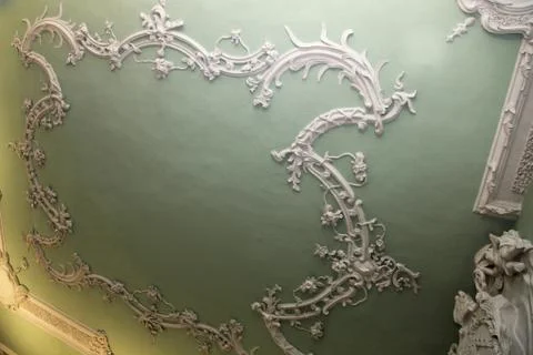 Ornate baroque ceiling Stock Photos