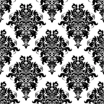Ornate bold foliate arabesque pattern 스톡 일러스트