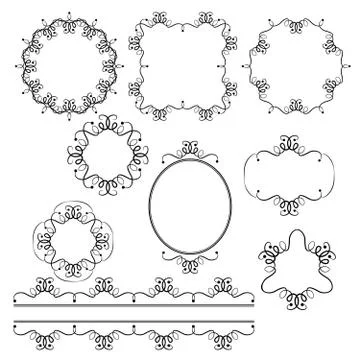 Ornate Borders Stock Illustration
