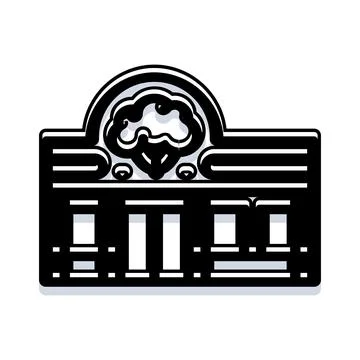 Ornate building facade representing classic architecture style Stock Illustration