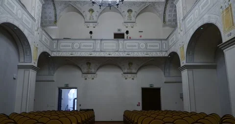 Ornate Ceiling of Prince Bogusław X Hall at Pomeranian Dukes’ Castle Szczecin Stock Footage 342448962