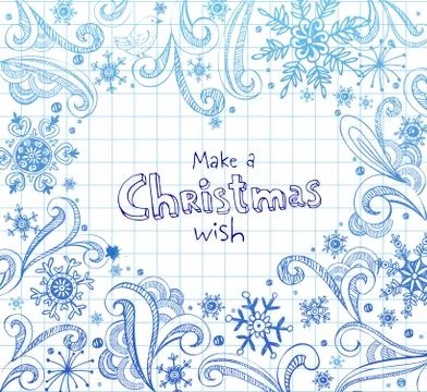 Ornate Christmas frame Stock Illustration