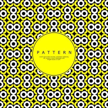 Ornate circle abstract repeat pattern. Modern round line seamless pattern. Stock Illustration