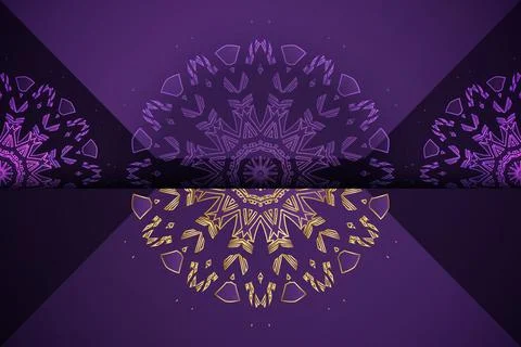 Ornate Circular Mandala Pattern With Floral Geometric Symmetrical Design イラスト素材