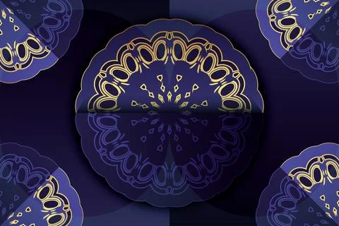 Ornate Circular Mandala Pattern With Floral Geometric Symmetrical Design Stockillustratie
