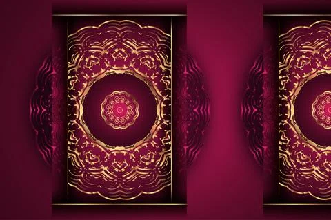 Ornate Circular Mandala Pattern With Floral Geometric Symmetrical Design 스톡 일러스트