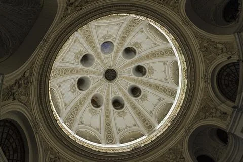 Ornate Classical Dome Ceiling Interior Architecture Stock Photos