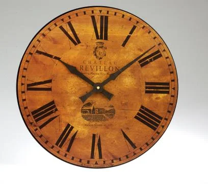 Ornate clock on a gray background Stock Photos