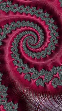 Ornate colourful 3D background Stock Illustration