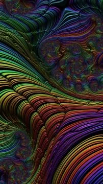Ornate colourful 3D background Illustrazione stock