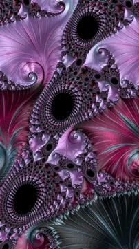 Ornate colourful 3D background Stock Illustration