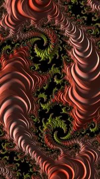 Ornate colourful 3D background Stock Illustration