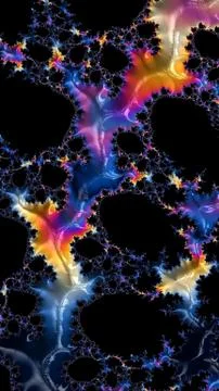 Ornate colourful 3D background Stock Illustration